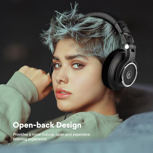 OneOdio Monitor 80 Professional Open-Back Studio Headphones, 250 Ohm Hi-Res | 250-ohm open-back design with velour earmuffs for mixing, mastering, editing and professional studio monitoring