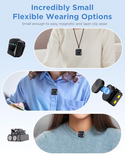 Wireless Lavalier Microphone for iPhone/Android With Charging Case, Intelligent Noise Cancelling,Plug-Play Wireless Lapel Mic for Tiktok, Youtube, Video Recording, Vlog, Live Streaming