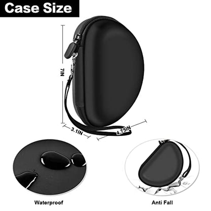 COMECASE Case for Beats Solo 4/Studio Pro Headphones with Mesh Pocket | Water-Resistant Hard Shell, Wrist Strap for Easy Carrying, Travel Storage, Fits Solo 2/3, Solo Pro and Studio3, Black+Khaki - color: Black+Khaki Inside