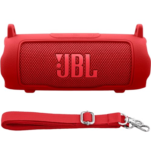Silicone Cover for JBL Flip 7 Portable Bluetooth Speaker | Scratch-resistant, Unhindered Sound, Silicone Construction, Portable Carrying Silicone Cover, Red Silicone Cover - color: Red Cover