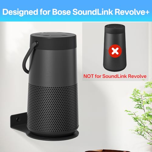 Rimous Metal Speaker Mount Bracket for Bose SoundLink Revolve+ Wall Mount - Anti-Drop Speaker Wall Mount Shelf for Bose SoundLink Revolve 2 Mount Adapter with Hardware Kit Easy to Install