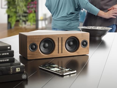 Audioengine A2 AIO (B2) Bluetooth Speaker – Premium Wireless Home Speaker | for Music Streaming from Phone, Tablet and Computer - Walnut - color: Walnut, style: Portable