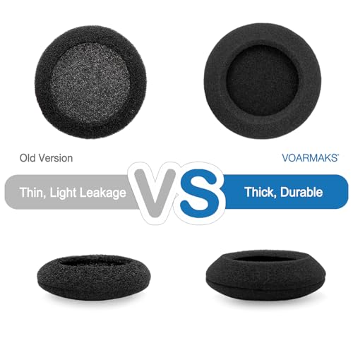 Universal Foam Ear Pads Cushion 70mm,2.76", 5Pairs Premium 4-5mm Thickness High Density Foam Headphone Earpads for Music, Gaming, Office & Call Center Headsets