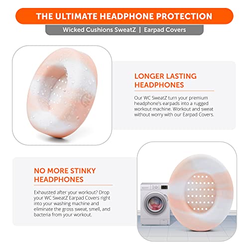 WC SweatZ Studio - Patented Covers for Beats Studio 3 (A1914) & 2 (B0500) | Made by Wicked Cushions | Made with Premium Silicone | Also fits B0501 | Pink Marble - color: Pink Marble