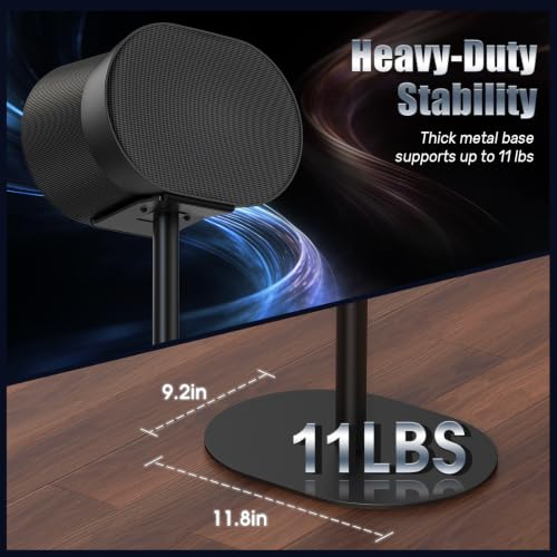ALTSON Speaker Stand for Sonos Era 100 & Era 300, 26”-43” Height Adjustable Floor Stand, Dual-Mount Base Surround Sound Speaker Mount with Cable Management for Living Room Bedroom Office, 1 Pack - size: 1 Pack