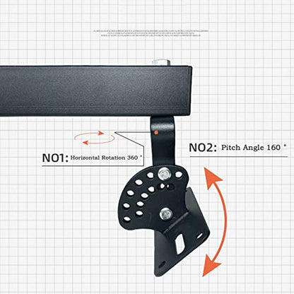 Entertainment Center Shelves Lengthened and Thickened Speaker Wall Mount Bracket Can Be Rotated And Can Be Adjusted To Tilt The Speaker Mounting Bracket Suitable for DVD players, cable boxes ( Color : - color: Brass