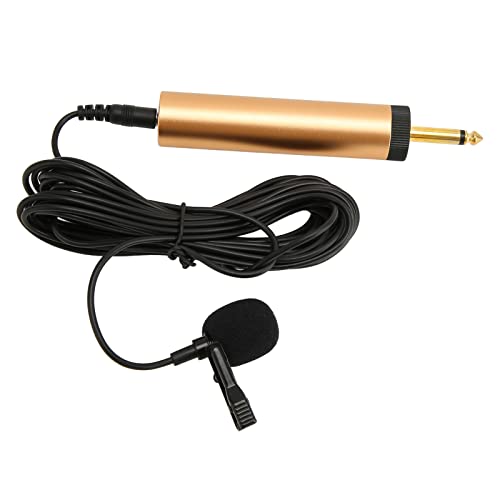 3.5mm Wired Lavalier Microphone Portable Omnidirectional Condenser Clip On Mic for Videos and Interviews 16.4ft Long Cable