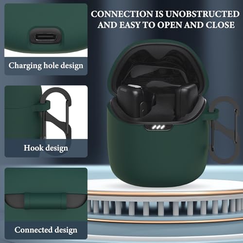 Geekria for Creators Microphone Case Cover Compatible with JBL Quantum Stream Wireless, Mic Silicone Protective Case Skin, Soft Microphone Travel Charging Case Sleeve (Green) - color: Green