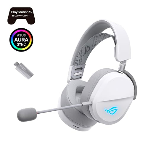 ASUS ROG Pelta Wireless Gaming Headset with Detachable Mic - White - color: WHITE