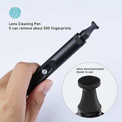 VSGO V-P01E Camera Lens Cleaning Pen with Carbon Tip and Retractable Brush | Dry, Liquid-Free Cleaning for Fingerprints and Smudges; Compact Format for Camera Bags and Travel