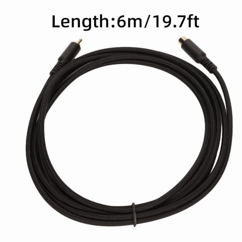 for RCA Extension Cable Male to Female Gold Plated Digital Analog AV RCA Coaxial Cord for HDTV DVD Player Subwoofer Speaker(6m/19.7ft) - size: 6m/19.7ft