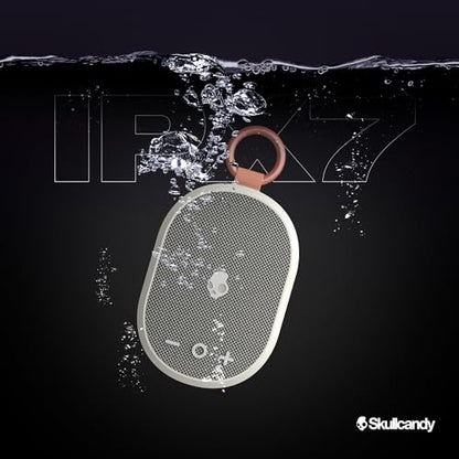 Skullcandy Kilo Wireless Bluetooth Speaker - IPX7 Waterproof Mini Bluetooth Speaker with 24 Hour Battery, Downward Firing Passive Radiator, and True Wireless Pairing - Perfect for Outdoor (Bone) - color: Old Bone