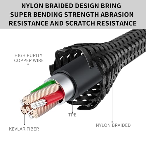 Walkie Talkie Earpiece with Mic Nylon Braided Design,2 Way Radio Earphones with Cord for Kenwood,Headphones for Police Radios - size: 1_PACK