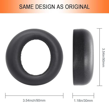 PS5 Ear Pads Replacement, Earpad for Sony PlayStation 5 Pulse 3D Wireless | Protein Leather PS 5 Headset Covers with Memory Foam (Black) - color: Black-Leather