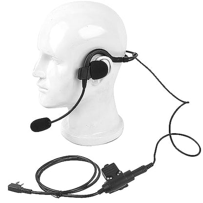 Walkie Talkie Earpiece Behind The Head Over Ear Radio Headset Headphone with Boom Mic U94 PTT Compatible for Baofeng Kenwood UV-5R BF-F8HP 888S