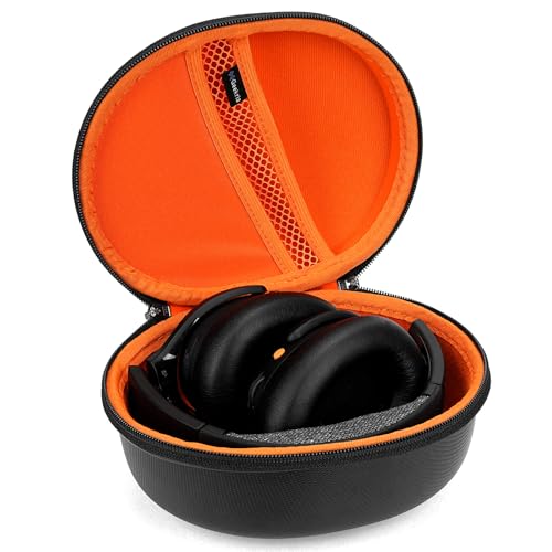 Geekria Shield Headphones Case Compatible with Skullcandy Riff 2, Crusher ANC 2/Evo/ANC, Hesh 3, Replacement Hard Shell Travel Carrying Bag with Cable Storage (Black)