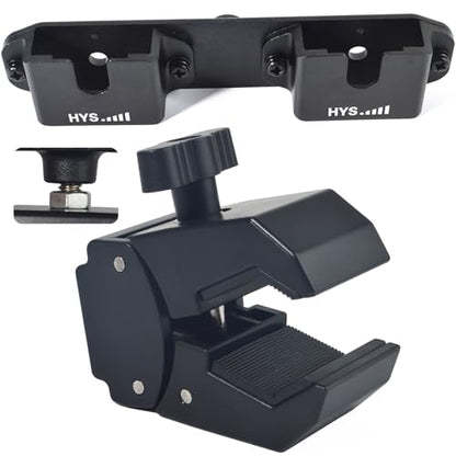 HYS Clamping Mechanism for the Handheld CB Radio/Marine Radio/Walkie Talkie/ Mobile Radio Shoulder Speaker Mic is Strong and the Quick-Release,Belt Clip& Round Knob Holder Base - style: HYSZ10AA