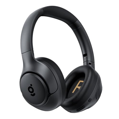 wegear Hybrid Active Noise Cancelling Headphones, Wireless ANC Bluetooth 5.4 Over Ear Headphones, Clear Calls, Deep Bass, 60H Playtime, Comfort Fit, Foldable Headset for Gym Travel Office Home Black