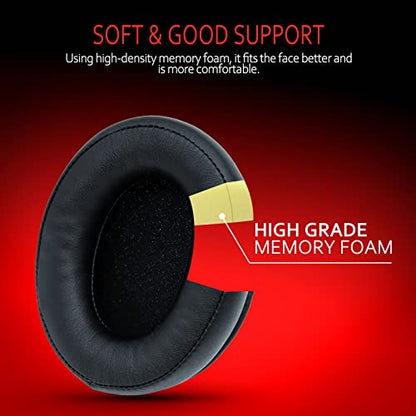 Replacement Earpads for HyperX Cloud 2, Hyper X Cloud Parts for HyperX ALPHA/1/2/WIRELESS/ALPHA S/CORE/Stinger/Flight/Mix, Soft Leather & Memory Foam - style: Leather