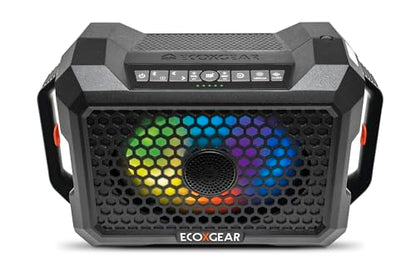 ECOXGEAR Defender: Outdoor Portable Bluetooth Speaker, 121dB Massive Sound, Waterproof and Drop Proof, with LED Party Lights, Pair up to 100, 25+ Hours Playtime (Black Oak) - color: Black Oak