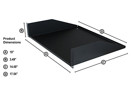 Penn-Elcom R1194/2UK 2-Space (2U) Solid Steel Rack Shelf/Component Station