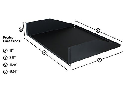 Penn-Elcom R1194/2UK 2-Space (2U) Solid Steel Rack Shelf/Component Station
