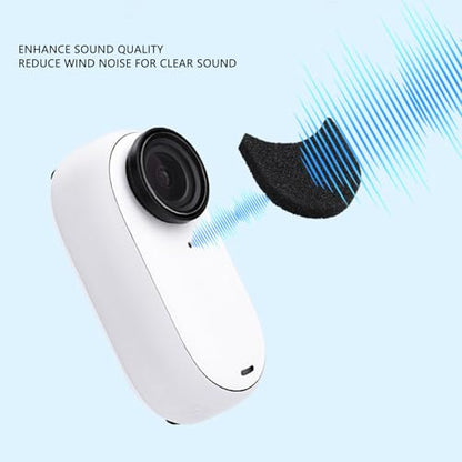 6PCS Action Camera Mic Wind Muff, Sponge Noise Reduction Portable Mic Windscreen with 3 3S Compatibility for High Speed Video Recording