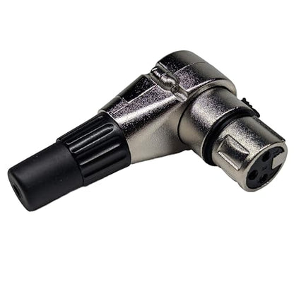 5-Pcs 3-PIN XLR Female Adjustable Right Angle Adapter, 7 Position XLR Plug, 3 Pin Mic Microphone Speaker Audio Cable Connector - size: 5-Pcs 3-PIN XLR Female