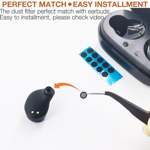 Replacement Dust Filter Mesh for TOZO, Sony & Skullcandy Earbuds | Compatible with TOZO A1/NC9/NC9 Plus, Sony WF-1000XM5, Skullcandy Jib True 2,10 Pieces,Includes Tweezers