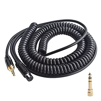 K240 Cable, Coiled AUX Cord Compatible with AKG K240 K240S K240 MKII - Q701 K702 K712 K141 K171 K181 K271 K271S K371 K241 K175 K275 K712 PRO K553 MKII M220 Headphone with 6.35mm Adapter
