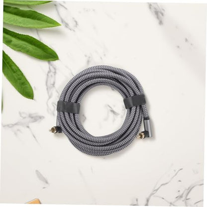 Operitacx 5m Digital Audio Cable HiFi Cable with Dual Right Angle Connectors for Subwoofers and Tv Accessories Durable and Easy to Use for Optimal Audio Setup