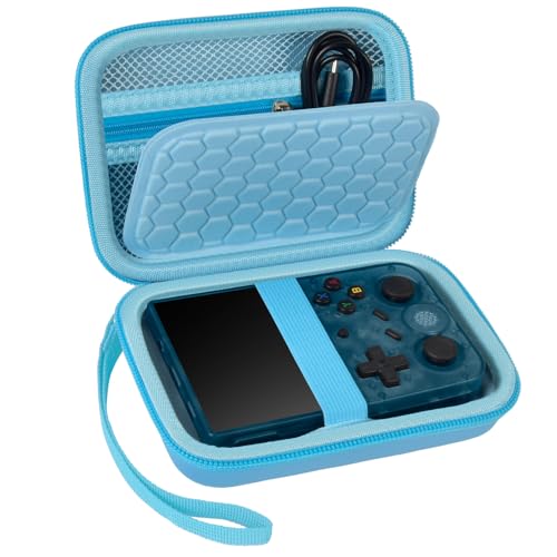 PAIYULE Travel Carrying Case for R36S RG353V RG353VS Handheld Game Console - color: Blue, style: For R36s
