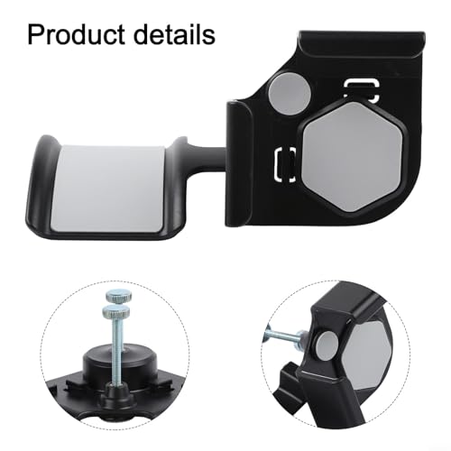 Adjustable Clamp-On Headphone Stand for Desk, Space-Saving Monitor Mount Holder for Gaming Headsets, ABS Desktop Organizer, Black