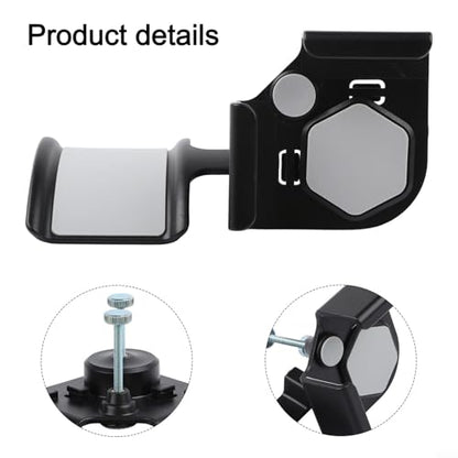Adjustable Clamp-On Headphone Stand for Desk, Space-Saving Monitor Mount Holder for Gaming Headsets, ABS Desktop Organizer, Black