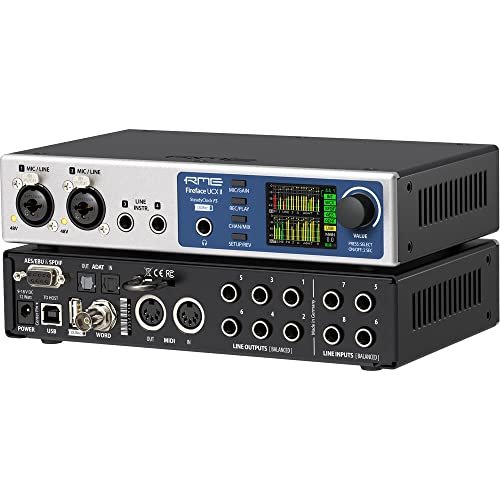 RME Fireface UCX II Desktop 20x20 USB Audio/MIDI Interface Bundle with Ferrofish Pulse8 AE 8x8 AD/DA Converter with ADAT