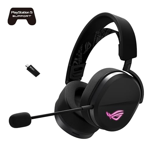ASUS ROG Pelta Wireless Gaming Headset with Detachable Mic - Black - color: Black