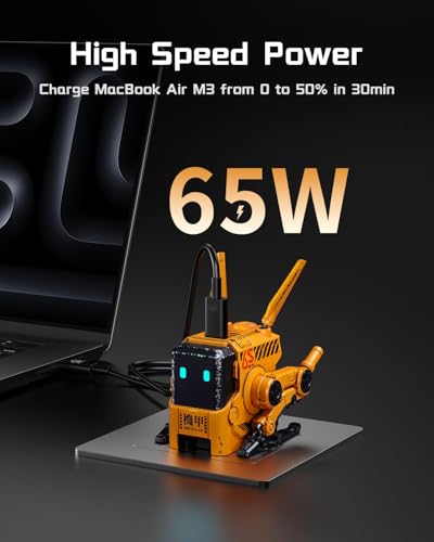 USB C Charger 65W (Black) (Yellow, Alpha65) - color: Battle-war Yellow, size: Alpha65