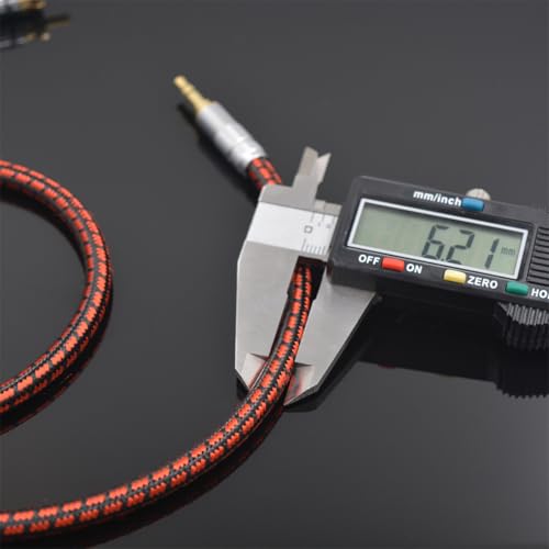 Audiophile High Purity Copper Aux Audio Cable 3.5mm Male to 3.5mm Male Audio Auxiliary Cord Gold-Plated Stereo HiFi Adapter Cable (Straight to Straight, 3.2ft/1m) - size: 3.2 ft, style: Straight to Straight