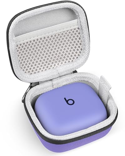 Beats Powerbeats Pro 2 무선 블루투스 이어버드와 호환되는 이어버드 케이스, 휴대용 여행용 하드 쉘 이어폰 케이스 - 클립 포함 (퍼플) - color: 퍼플.