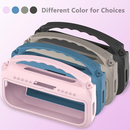 JCHPINE Silicone Cover Case for Bose SoundLink Flex Speaker 2nd Gen | Accessories Compatible with Bose SoundLink Flex 2, Protective Case with Shoulder Strap (Pink) - color: Petal Pink