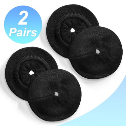 PChero Headphone Ear Pads Covers, 2 Pairs, Fit 2.36"-2.95" | Stretchable Knit Fabric, Sweat Cover, Washable Sanitary Earcup Protectors, For On-Ear Headset