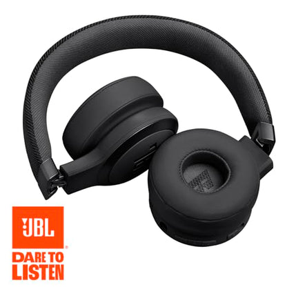 JBL Live 670NC Wireless On-Ear Headphones, Adaptive NC - Black | Bluetooth Headphones With Surround Sound, up to 65H Battery Life, Fast Charging, Built-In Mic, Voice Assistant, Foldable - color: Black