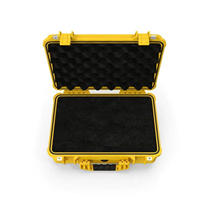 MEIJIA All Weather IP67 Waterproof Hard Camera Case,Hard Protective Case,Hard Case with Customizable Foam,Fit Use of Drones,Camera,Equipments,Pistols(Yellow,18.5 x14.06x6.93inches) - color: Yellow, size: 18.5 x14.06x6.93inches