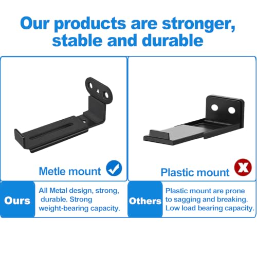 Soundbar Wall Mount, All Metal,Depth Adjustable 3.7”-6.3”,2 Packs