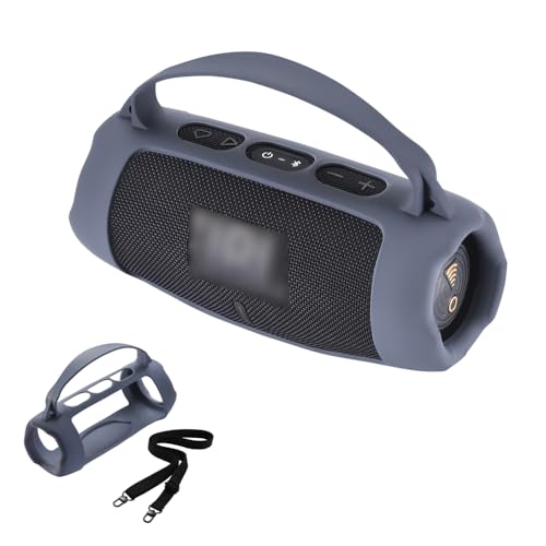 Silicone Case for JBL Charge 5 Wi-Fi/Charge 5 Portable Bluetooth Speaker, Protective Sleeve with Handle and Shoulder Strap Wireless Speakers Accessories (Blue) - color: Blue