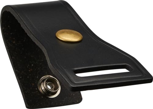 JAY-PEE Two-Way Radio Microphone Holder Epaulet Shoulder Leather Mic Clip | Slot for First Responder Uniforms. Brass Snap. Cases. From JAY-PEE - color: brass