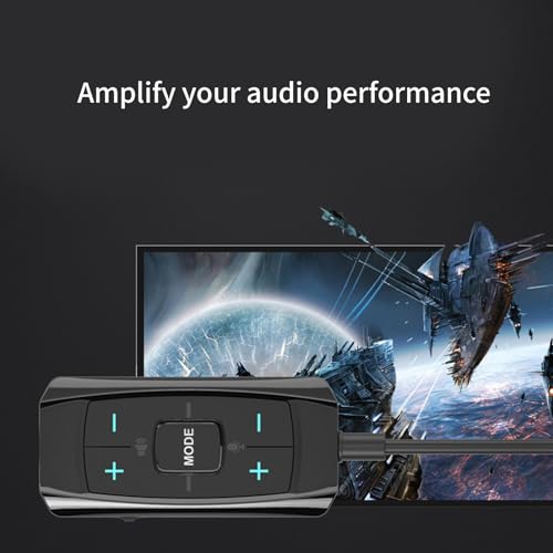 USB External Sound Card 7.1 Surround Auditory Adapter with Sound Control for PC Gaming Headsets Long Cable No Driver Required