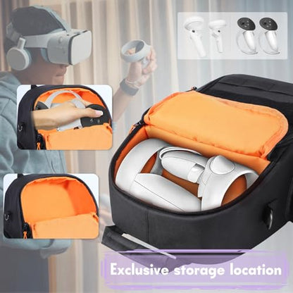 Carrying Case for Meta Quest 3s/3/2, Travel Case for Oculus Quest 3 Headset | Large Storage Case Compatible with Quest Pro, Touch Controllers Accessories for Travel Home Storage