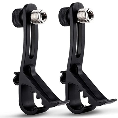 Facmogu 2PCS Drum Microphone Clip, Adjustable Mic Mount Clamp Holder | Mic Securing Clip Shockproof Drum Mounts | For Professional Drum Recording Studio Drum Recording Musical Instrument
