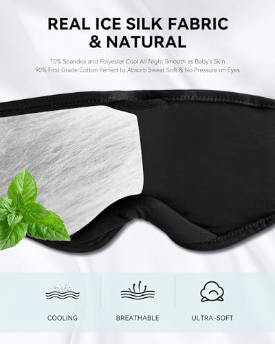 MUSICOZY Sleep Headphones Bluetooth 5.4 Sleep Mask with HD Sound | Breathable Flat Design with Cooling Lining, Washable Headband, 14 Hours Playtime for Travel Meditation Relaxation Gifts - color: Light Purple
